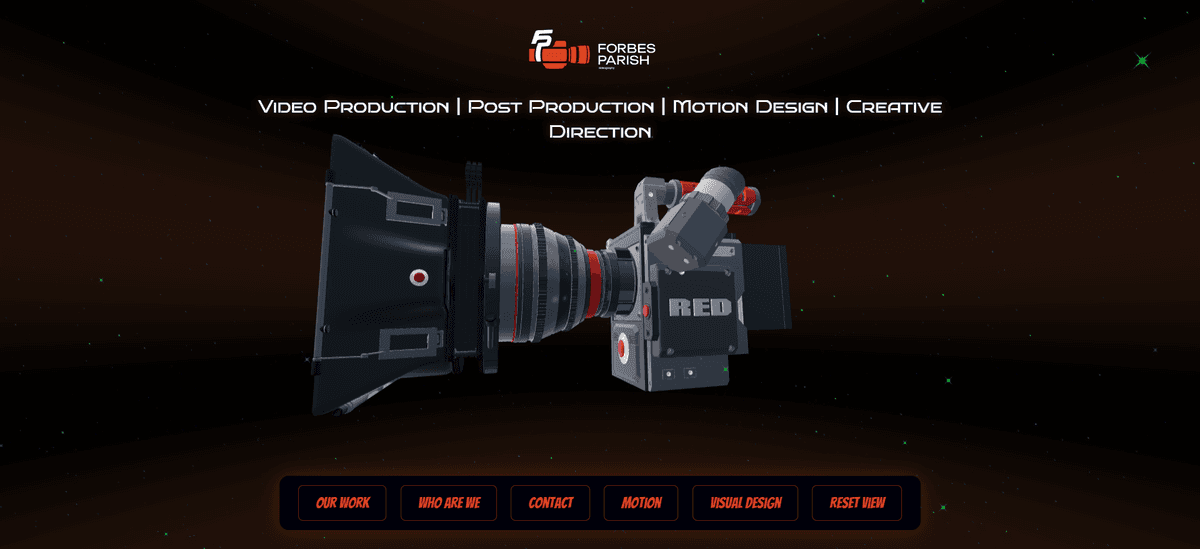 ForbesParish 3D portfolio website