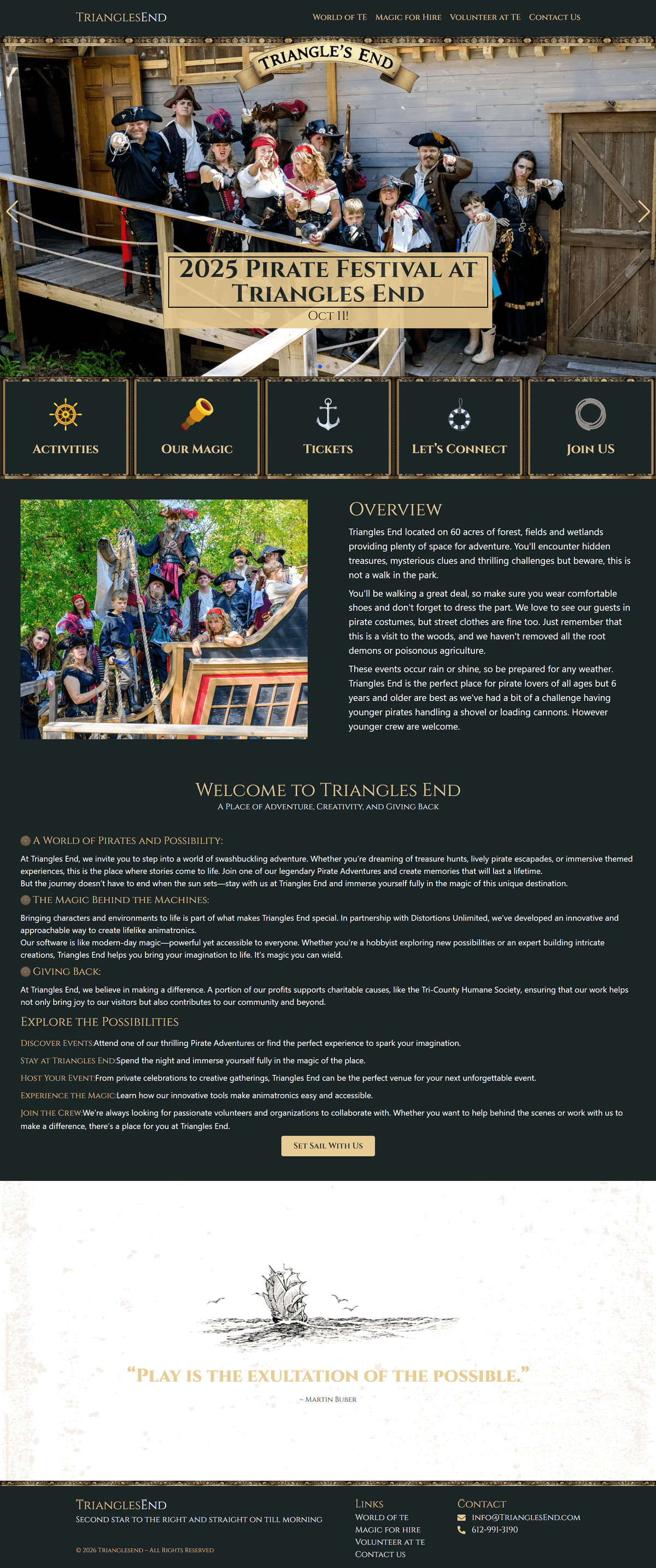 Triangle's End pirate festival website